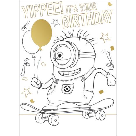 Despicable Me Colour In Birthday Card with Poster £2.69